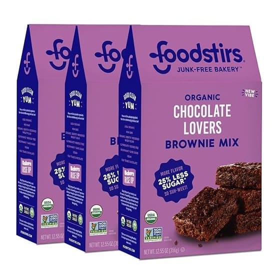 Foodstirs Junk-Free Bakery Organic Chocolate Lovers Brownie Baking Mix