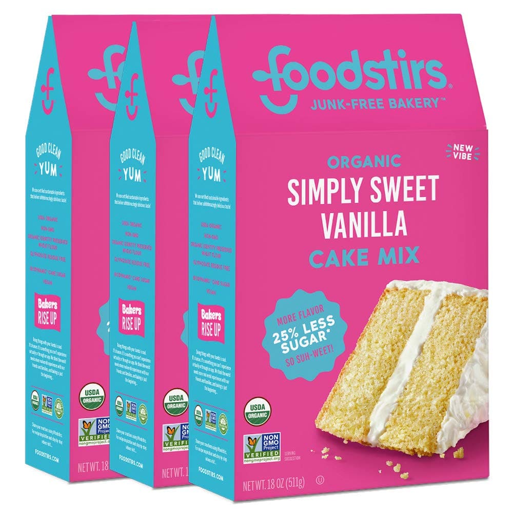 Foodstirs Junk-Free Bakery Organic Simply Sweet Vanilla Cake Baking Mix